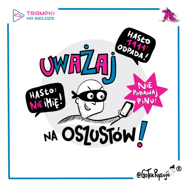 Magnes "Uważaj na oszustów!"